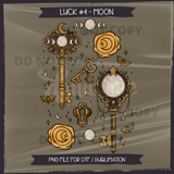 LUCK #4 MOON Seamless Files + Matching PNGs