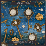 LUCK #4 MOON Seamless Files + Matching PNGs