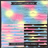 Cat Stripe Seamless File COORD Packs