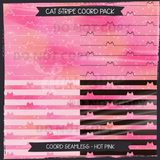 Cat Stripe Seamless File COORD Packs