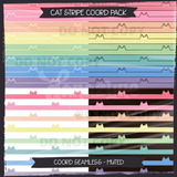 Cat Stripe Seamless File COORD Packs