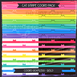 Cat Stripe Seamless File COORD Packs