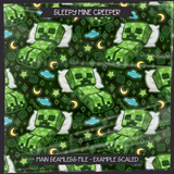 Sleepy Mine Creeper Seamless File + Matching PNGs