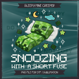 Sleepy Mine Creeper Seamless File + Matching PNGs