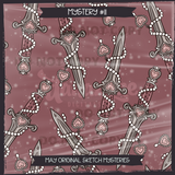 May Original Sketch Mysteries Seamless Files + PNGs