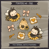 May Original Sketch Mysteries Seamless Files + PNGs
