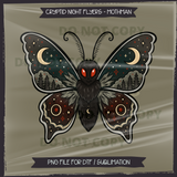 Cryptid Night Flyers - Mothman Seamless File + Matching PNGs