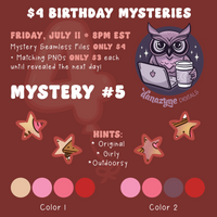 $4 Birthday Mysteries Seamless Files + PNGs ✨REVEALED✨