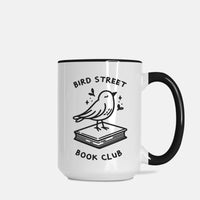 Bird Street Book Club - Standard White Mug White + Black Pre-Order