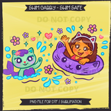 Swim Gabby Seamless File + Matching PNGs