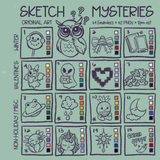 Dec Original Sketch Mysteries Seamless Files + PNGs