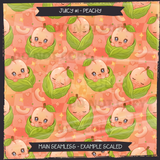 JUICY #1 PEACHY Seamless Files + Matching PNGs