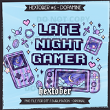 Hextober #6 Dopamine Seamless File + Matching PNGs