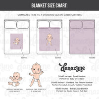 Personalized Boy's XOXO Check Blanket - Repeating Pattern Name Block Style Plush Minky Blanket