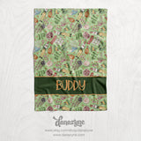 Personalized Buddy the Elf Blanket - Repeating Pattern Name Block Style Plush Minky Blanket
