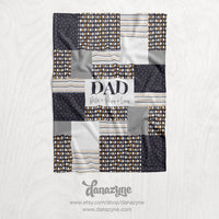 Personalized Rad Dad Blanket - Faux Quilt Style Plush Minky Blanket
