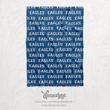 Personalized Sports Repeating Team Name Plush Minky Blanket - Design It Yourself Font & Color Selection