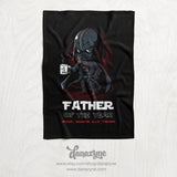 Father of the Year Darth Vader Inspired Father’s Day Blanket - Personalized Star Wars Themed Dad, Boyfriend, Husband, Best Friend Gift