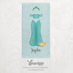Personalized Girl's Princess Dress Towel - Jasmine Inspired Premium Towel