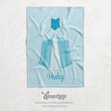 Personalized Princess Dress Blanket - Cinderella Inspired Plush Minky Blanket