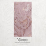 Personalized Girl's Subtle Swirl Towel - Rose Quartz Marbled Ink Style Premium Towel