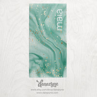 Personalized Girl's Subtle Swirl Towel - Minted Marbled Ink Style Premium Towel
